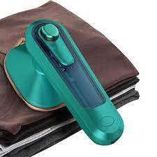 Mini Steam Iron with comfortable handle and green color